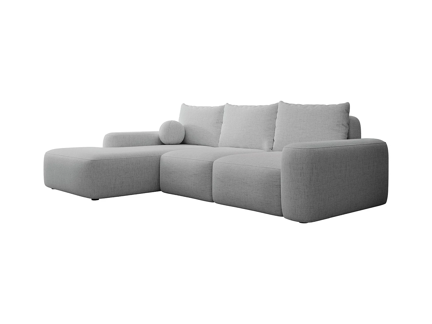 Hoekbank - chenillegrijs - linkerzijde - CARNOS