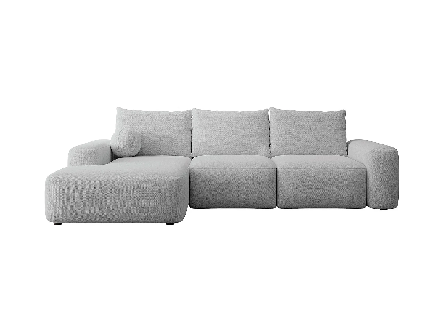 Hoekbank - chenillegrijs - linkerzijde - CARNOS