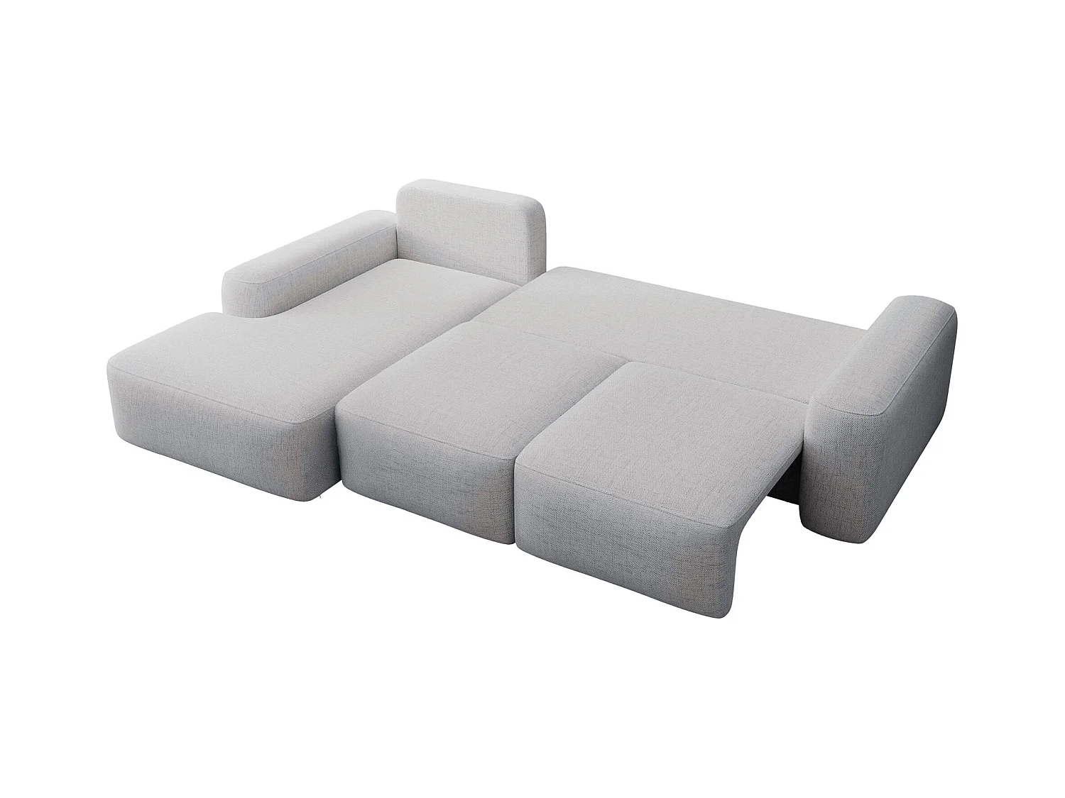 Hoekbank - chenillegrijs - linkerzijde - CARNOS