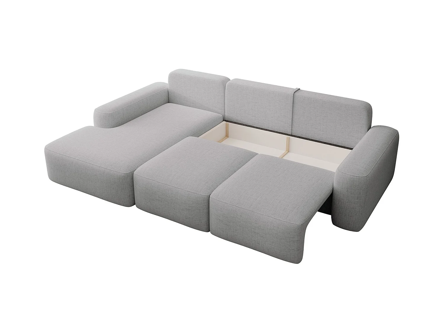 Hoekbank - chenillegrijs - linkerzijde - CARNOS