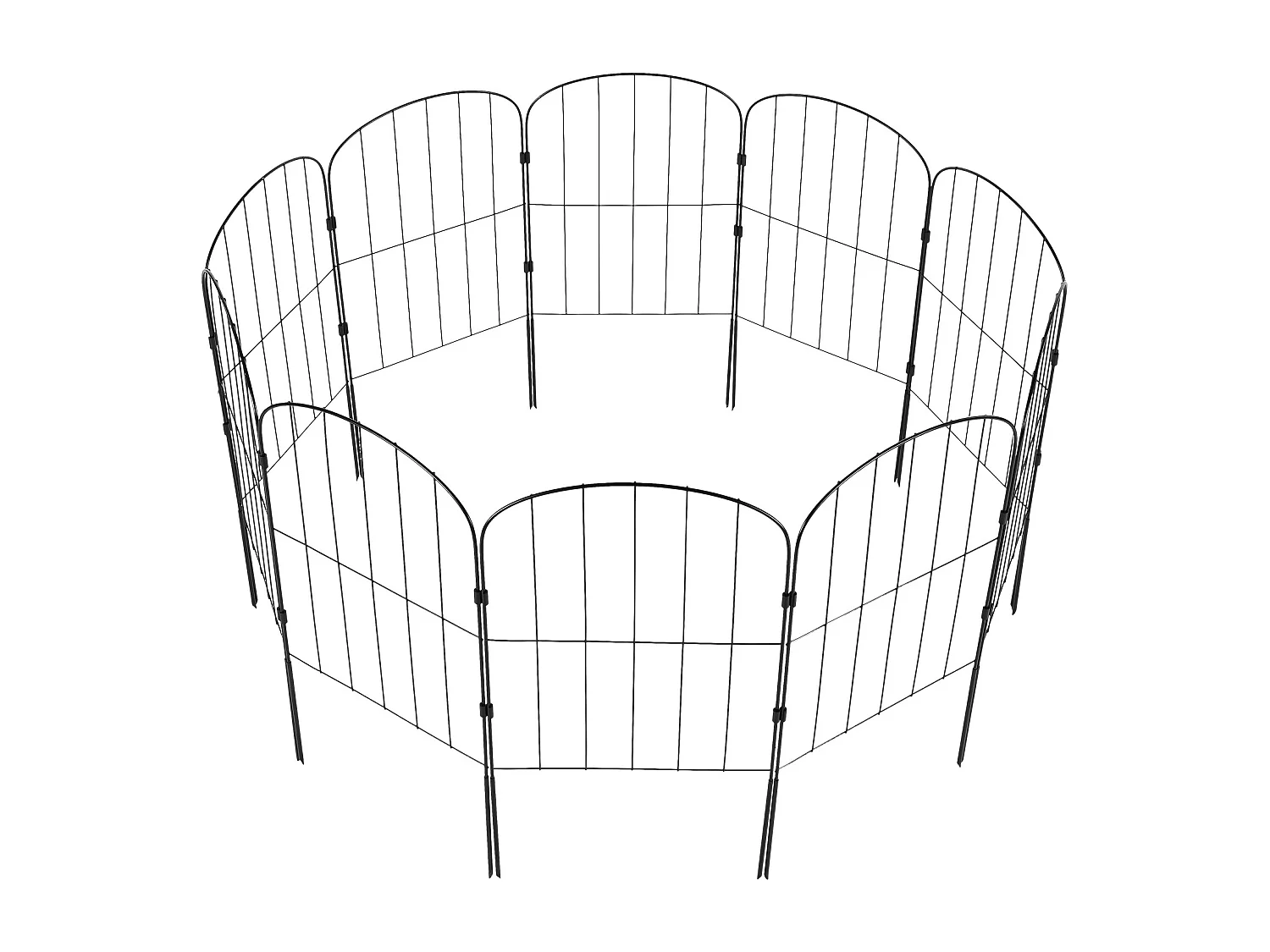 Panneaux de Clôture de Jardin SucceBuy 24 Po x 11 Pi, Décoratifs, Paquet de 10