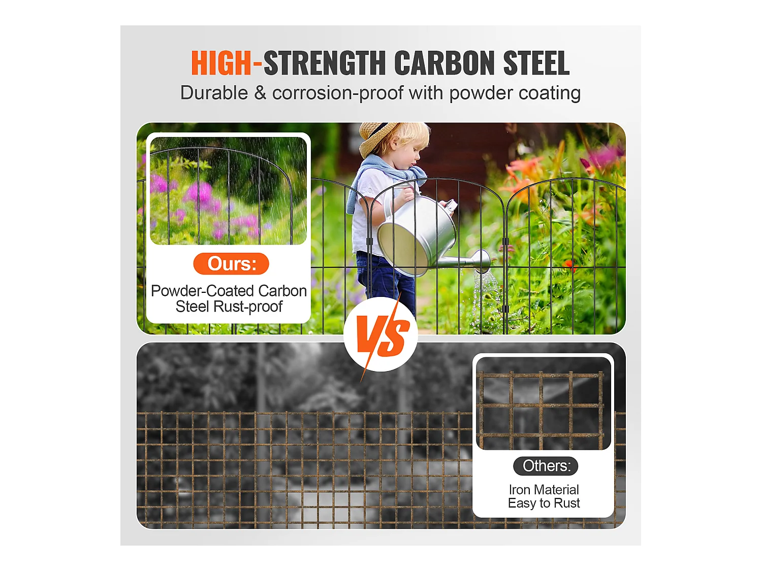 Clôture de Jardin SucceBuy 24 Po x 30 Pi Panneaux de Clôture Décoratifs, Paquet de 28