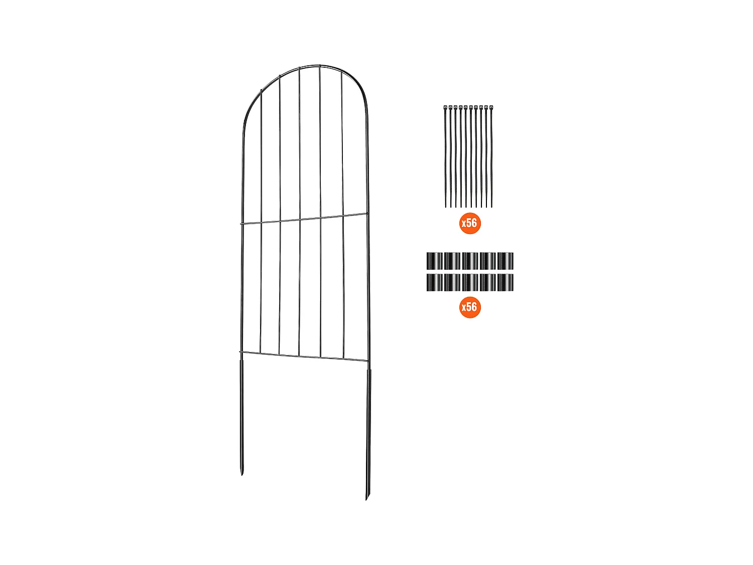 Gartenzaun SucceBuy, 61 Cm x 9,1 M, Dekorative Zaunelemente, 28Er-Pack