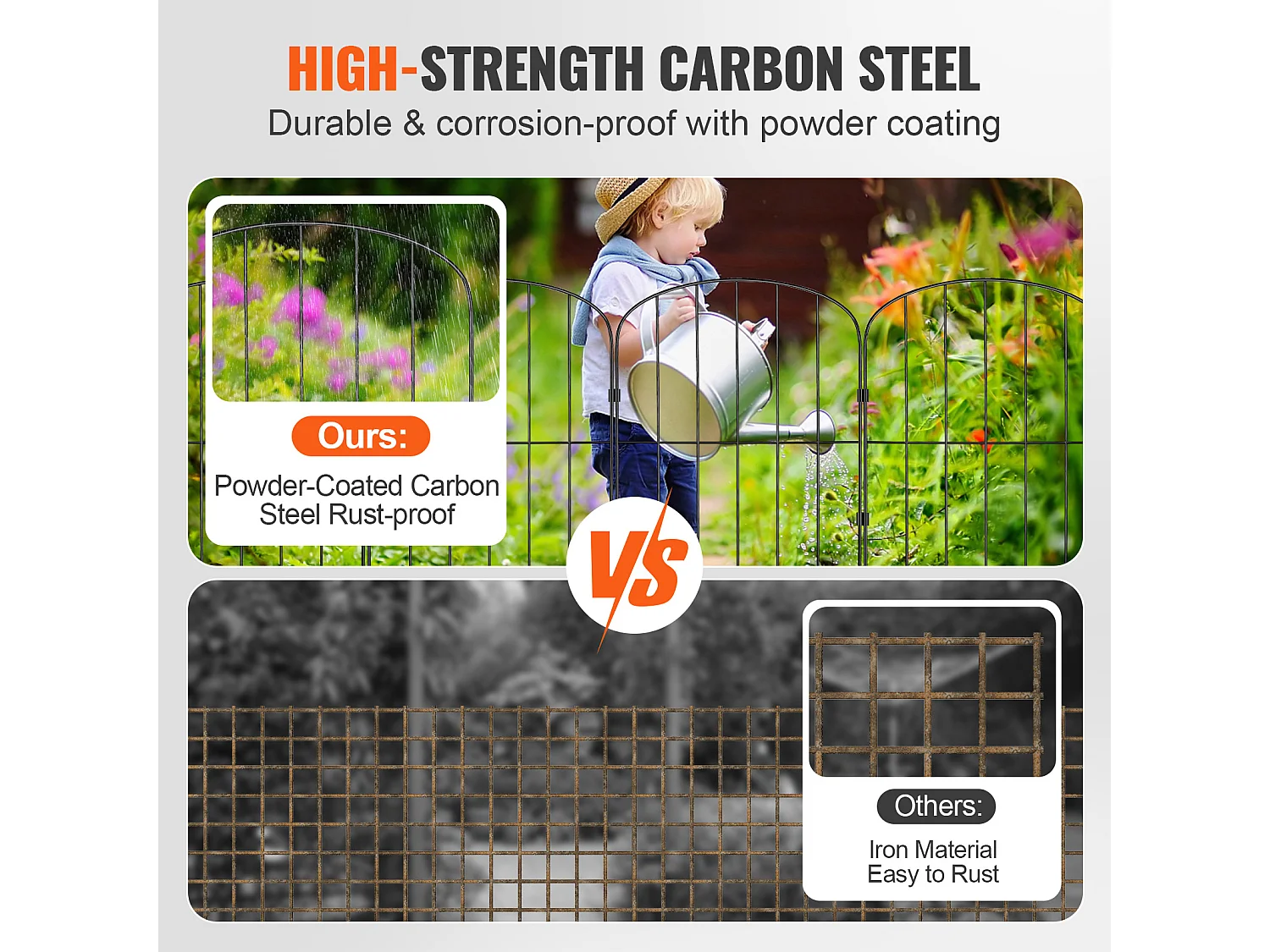 Clôture de Jardin SucceBuy 24 Po x 30 Pi Panneaux de Clôture Décoratifs, Paquet de 28