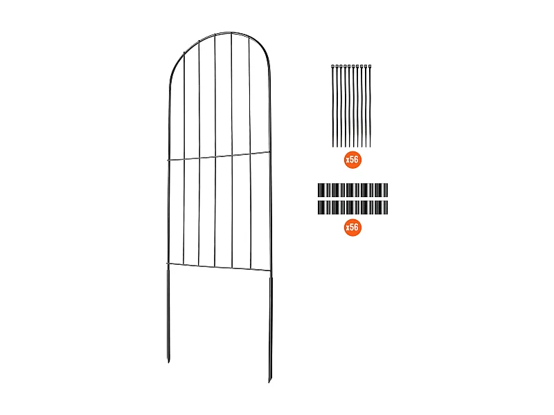 Gartenzaun SucceBuy, 61 Cm x 9,1 M, Dekorative Zaunelemente, 28Er-Pack