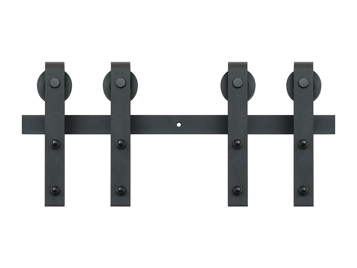 Porte Coulissante SucceBuy Kit de Quincaillerie pour Porte de Grange Coulissante de 8 Pieds, Rail de Porte Double et Support en J