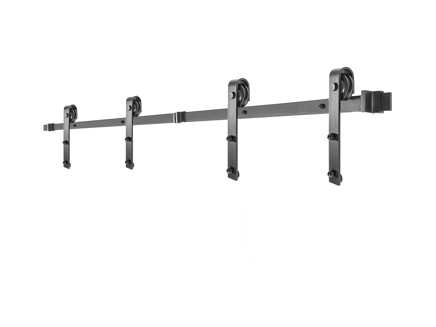 Porta de Correr SucceBuy Kit de Ferragens para Portas de Celeiro em Aço Carbono de 11 Pés para Portas Duplas