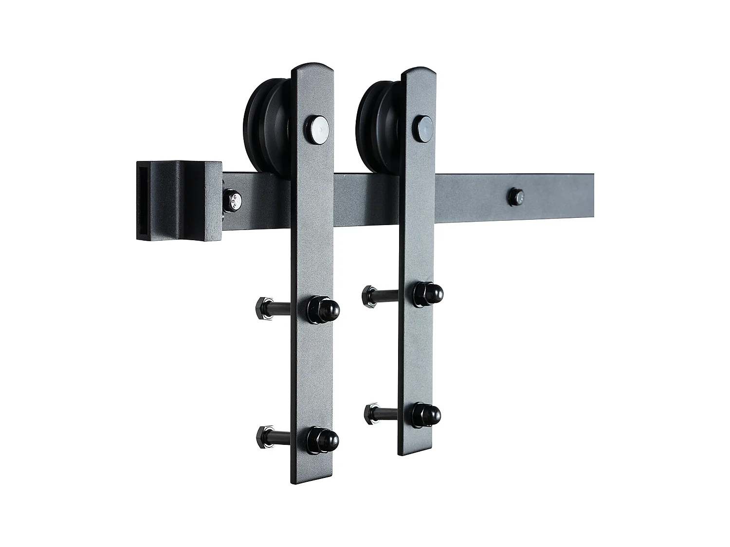 Porte Coulissante SucceBuy Kit de Quincaillerie pour Porte de Grange Coulissante 8 Pieds | Rail de Placard pour Portes Doubles | I-Hangers