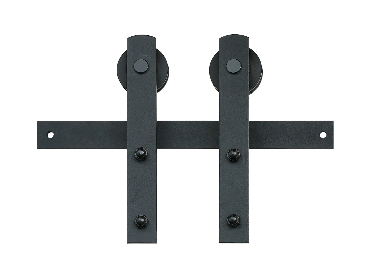 Kit de Porte Coulissante SucceBuy, Kit de Quincaillerie pour Porte de Grange Coulissante 8 Pieds, Rail de Placard pour Porte Simple