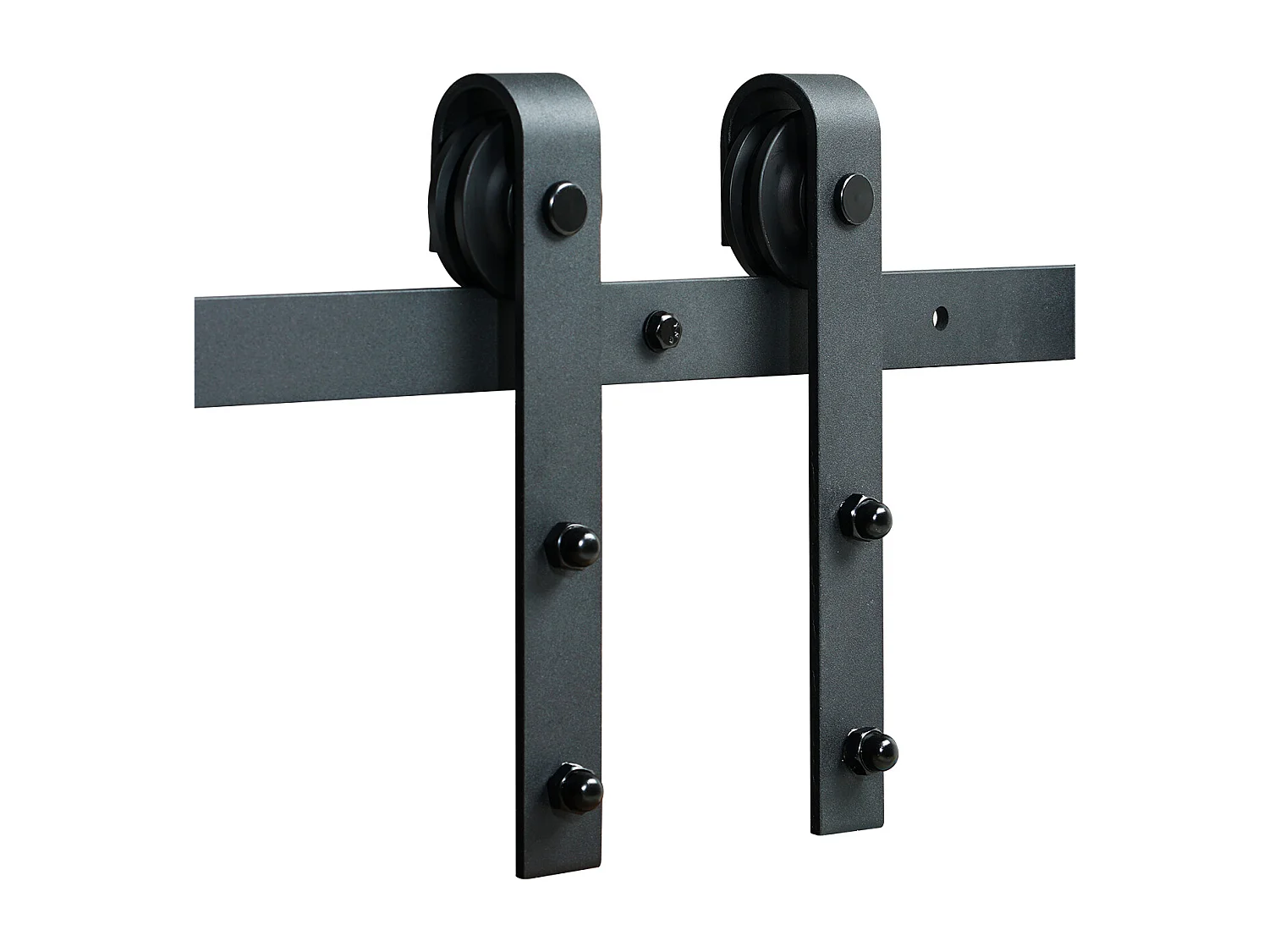 Drzwi Przesuwne SucceBuy 8 Feet Zestaw Okuć do Drzwi Przesuwnych do Stodoły, Szyna do Szafy, Wieszak J