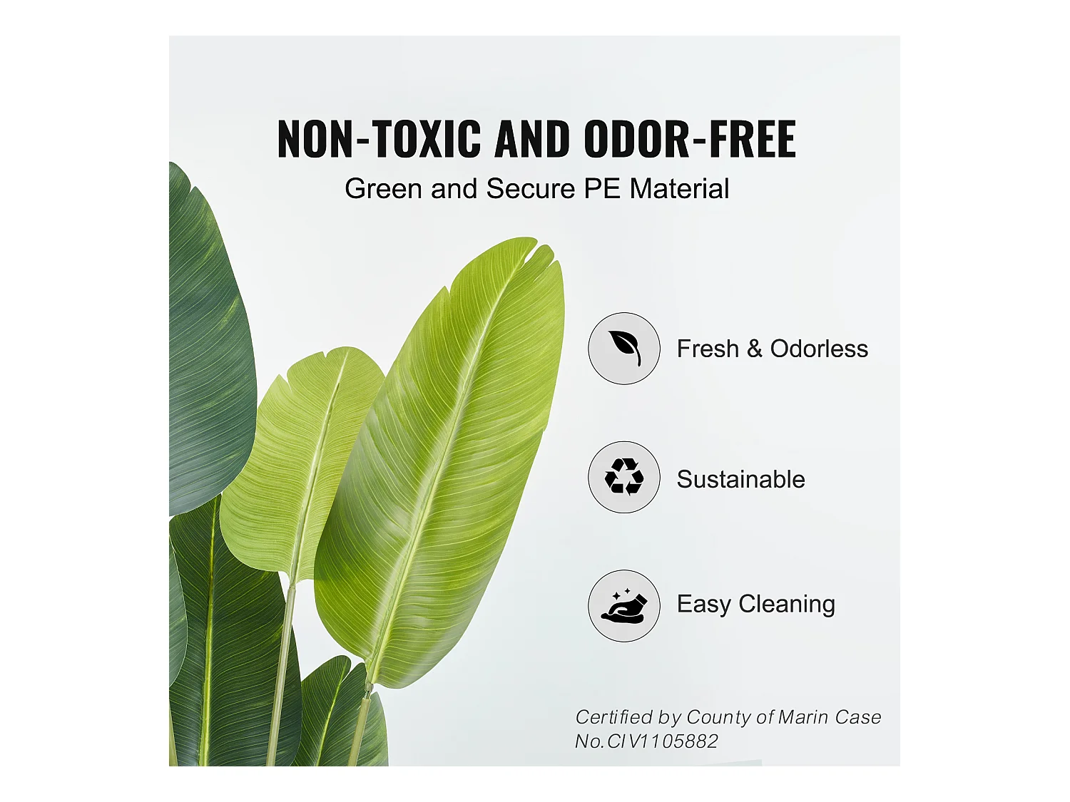 Arbre de Paradis Artificiel SucceBuy de 1,5 M, Fausse Plante Verte