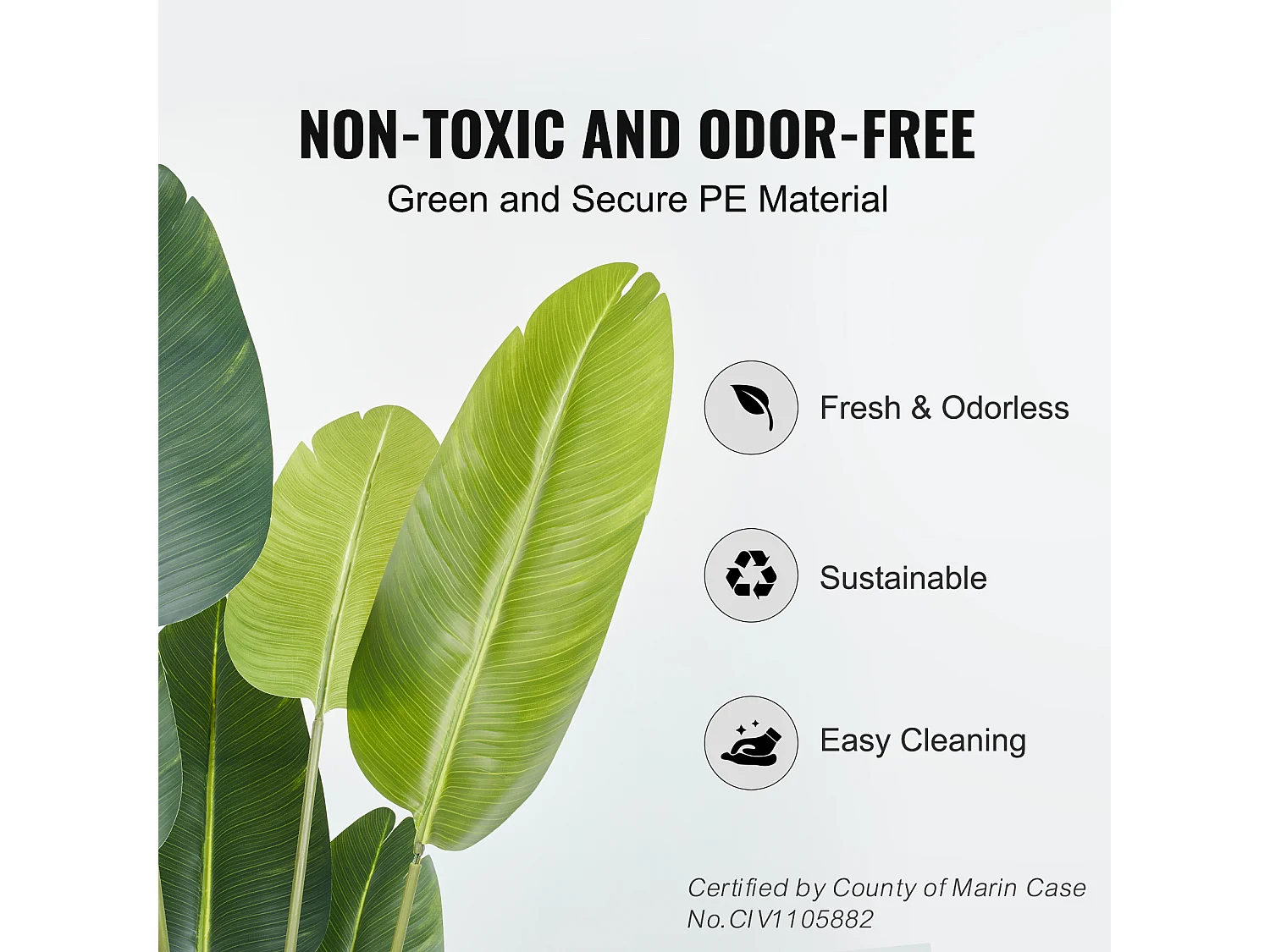 Árbol del Paraíso Artificial SucceBuy de 1,5 m, Planta Verde Artificial