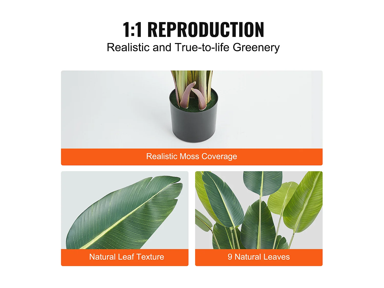 Árbol del Paraíso Artificial SucceBuy de 1,5 m, Planta Verde Artificial