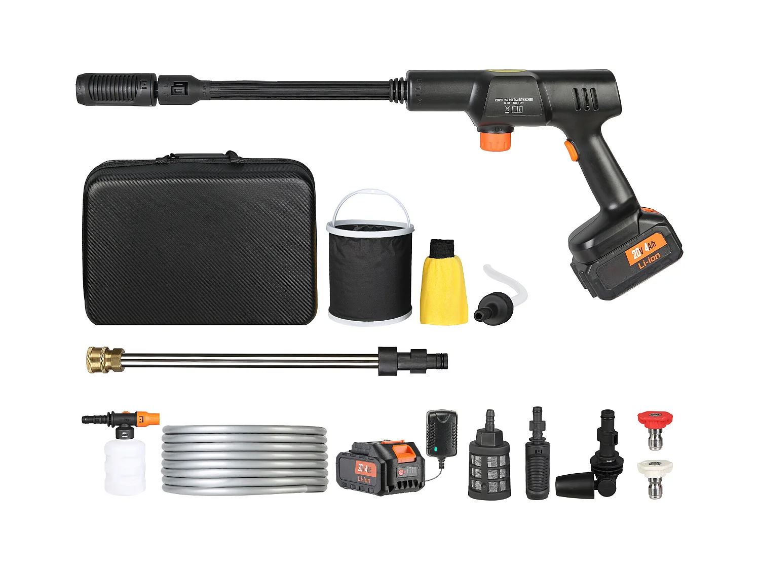 Nettoyeur SucceBuy Haute Pression Sans Fil, Pistolet Pulvérisateur D'eau Portable pour Voiture, 652 PSI