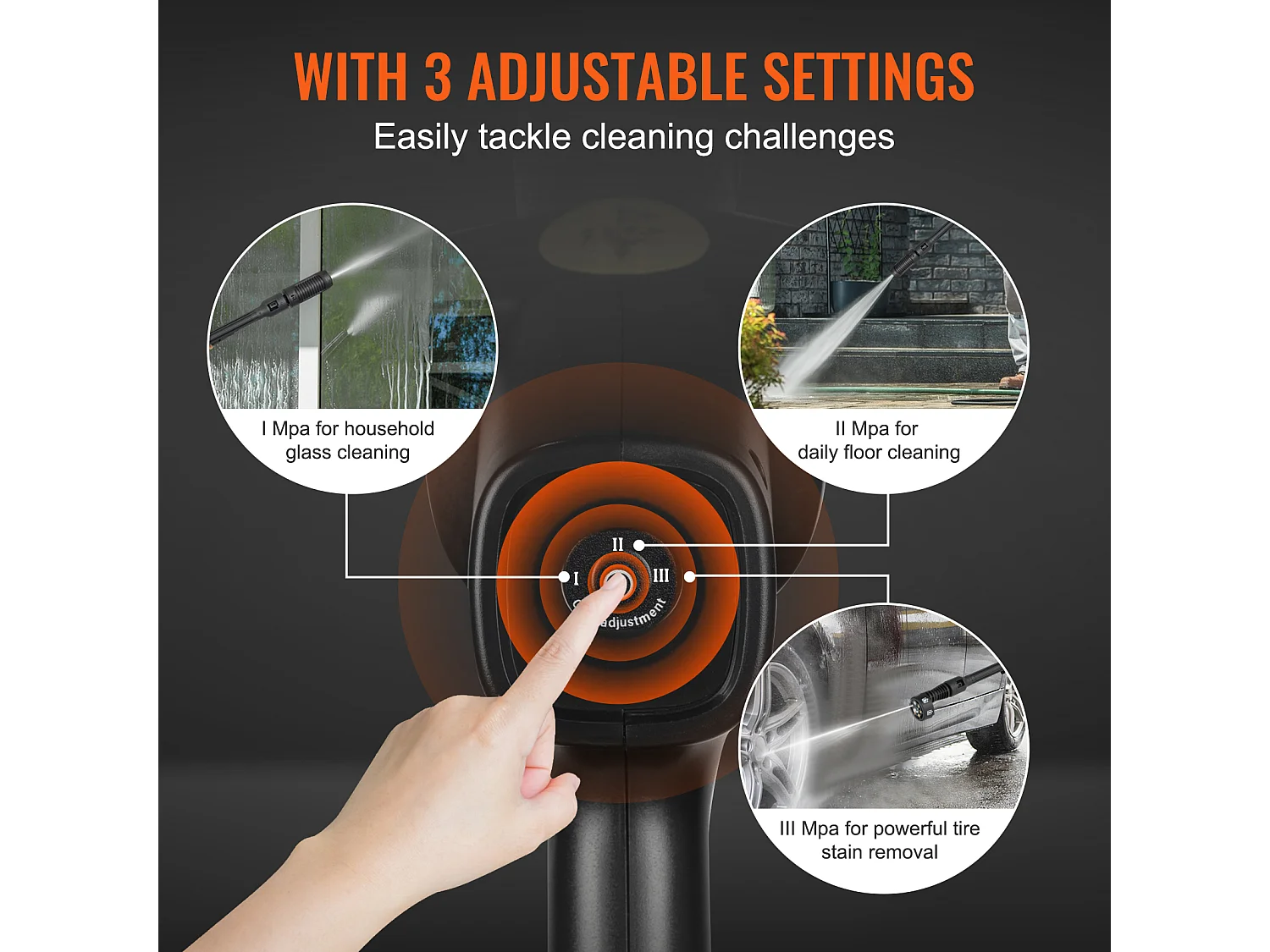 Nettoyeur SucceBuy Haute Pression Sans Fil, Pistolet Pulvérisateur D'eau Portable pour Voiture, 652 PSI