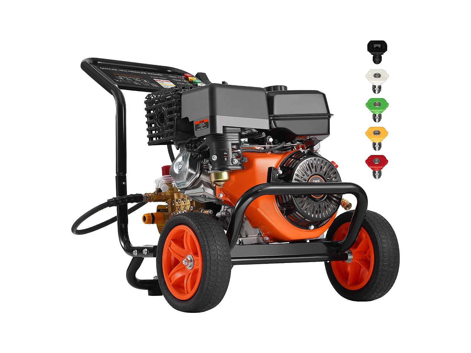 Nettoyeur Haute Pression SucceBuy  à Essence 4400 PSI 15 L/Min 2,6 GPM 5 Buses pour le Nettoyage