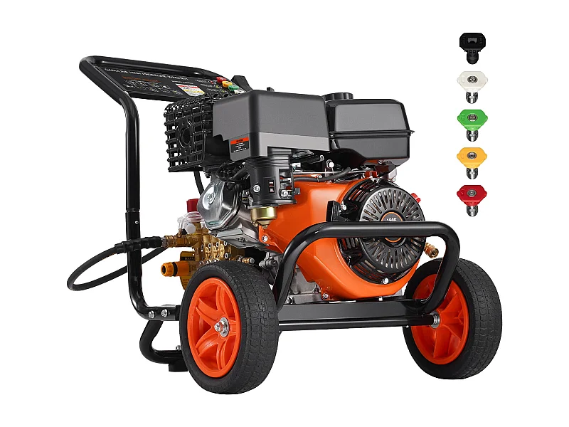 Benzine Hogedrukreiniger SucceBuy 4400 PSI 15 L/Min 2,6 GPM 5 Spuitmonden voor Reiniging