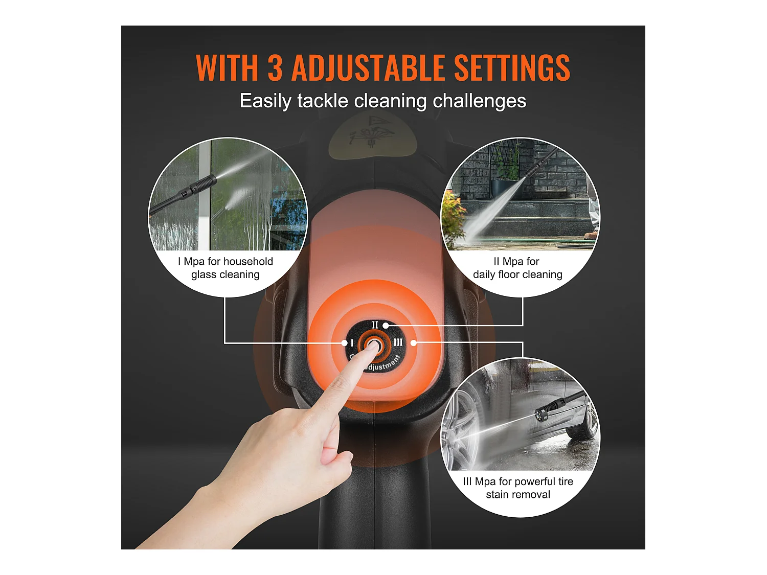 Nettoyeur SucceBuy Haute Pression Sans Fil, Pistolet Pulvérisateur D'eau Portable pour Voiture, 652 PSI