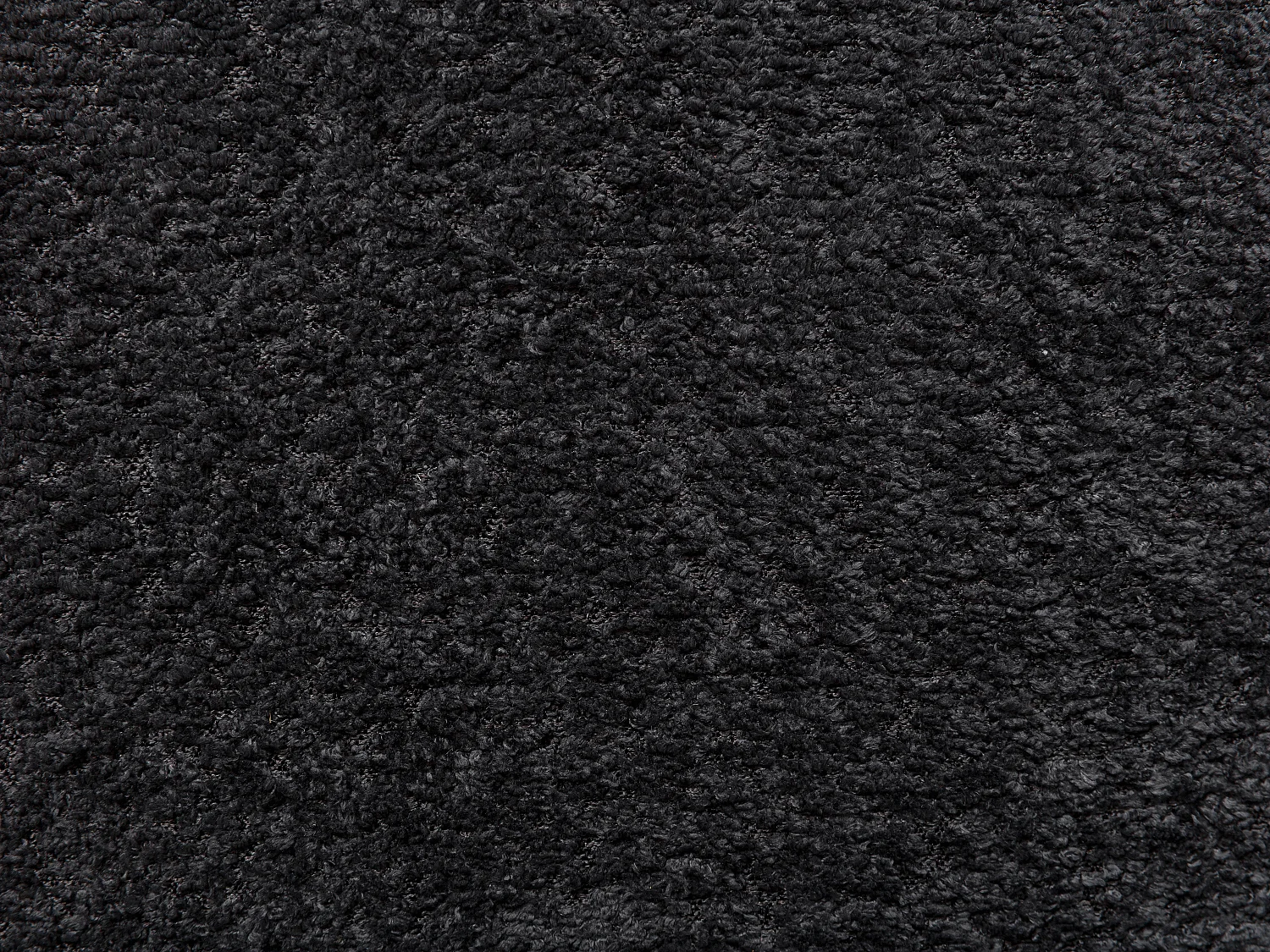 Lot de 2 chaises en tissu bouclette et bois d'hévéa - Noir - WILANA