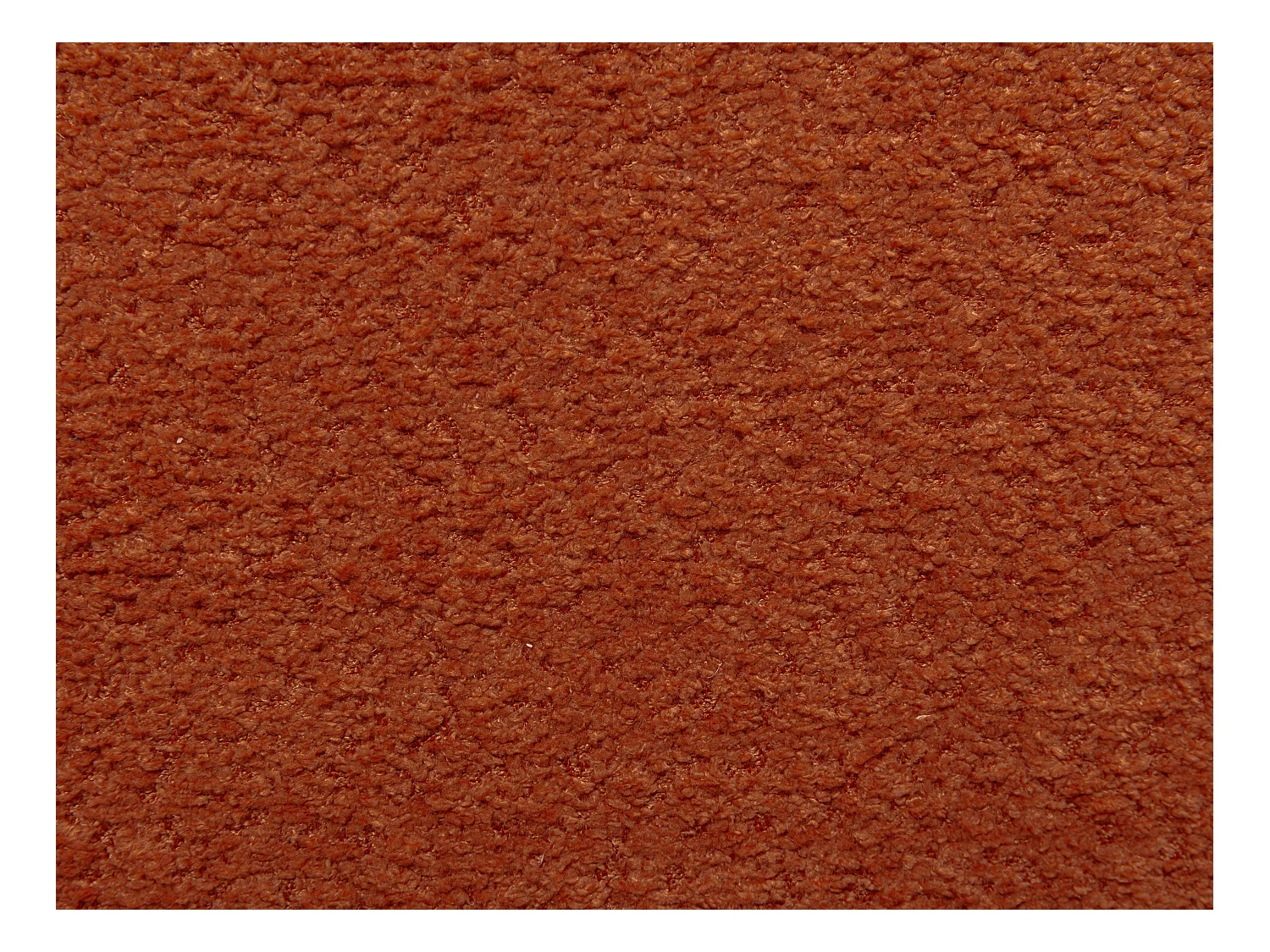 Lot de 2 chaises en tissu bouclette et bois d'hévéa noir - Terracotta - WILANA