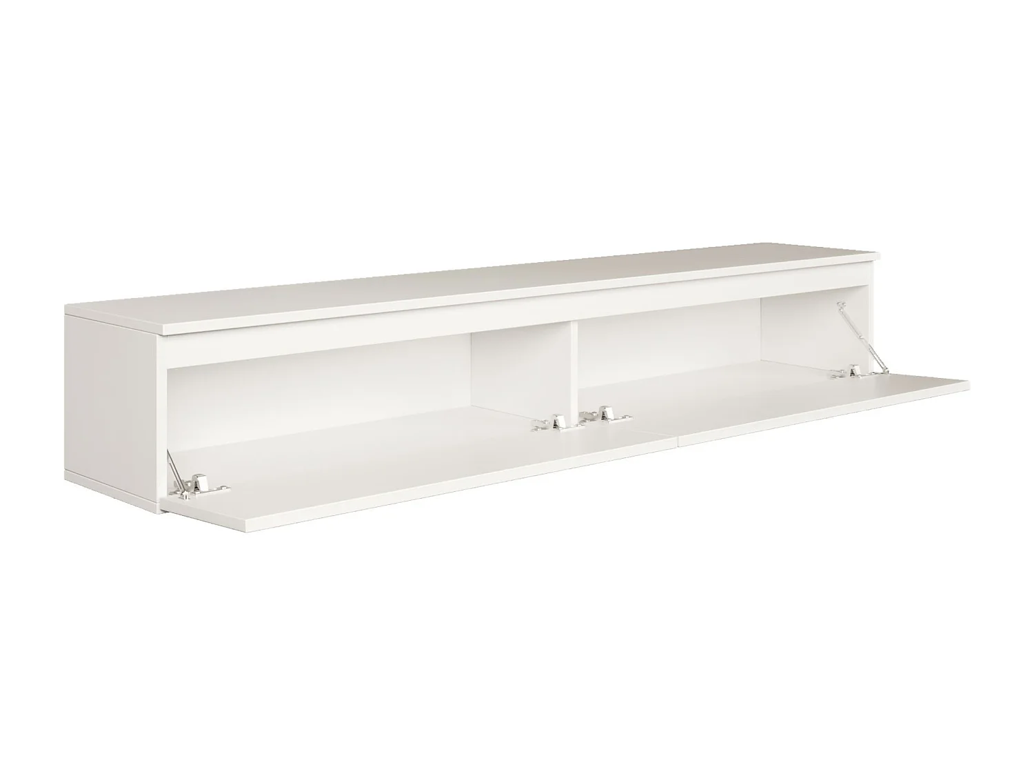 Meuble TV 2 portes -suspendu - 175 cm - blanc - BEMMI