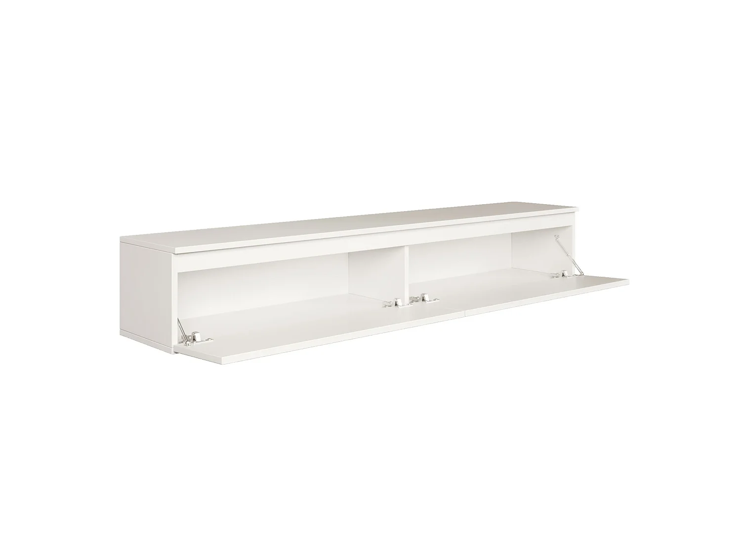 Meuble TV 2 portes -suspendu - 175 cm - blanc - BEMMI
