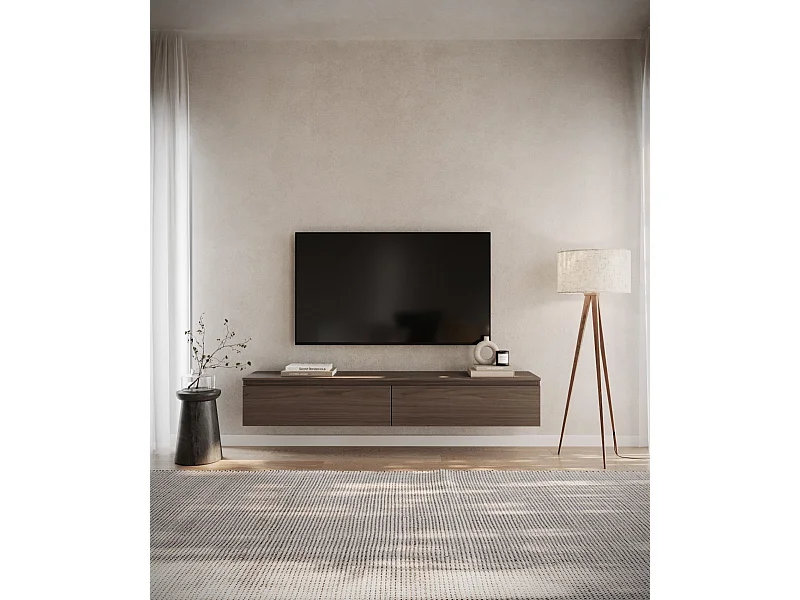 Mobile TV sospeso a 2 ante -175 cm -noce del Wisconsin -BEMMI