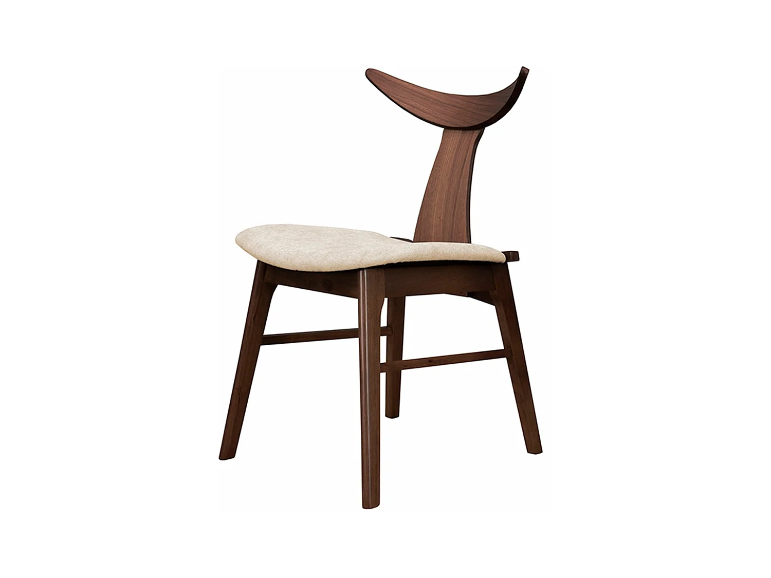 Chaise en bois - noyer/latte - HENRICO