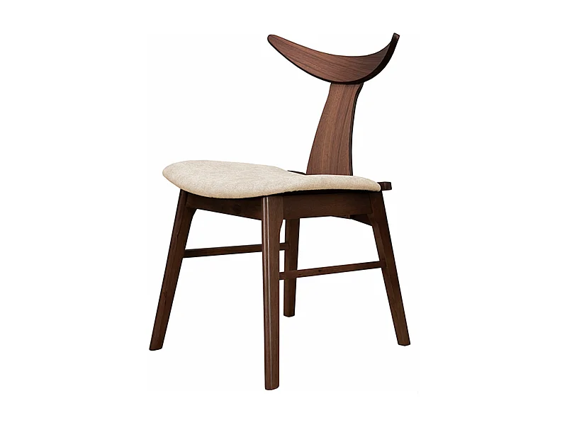 Chaise en bois - noyer/latte - HENRICO