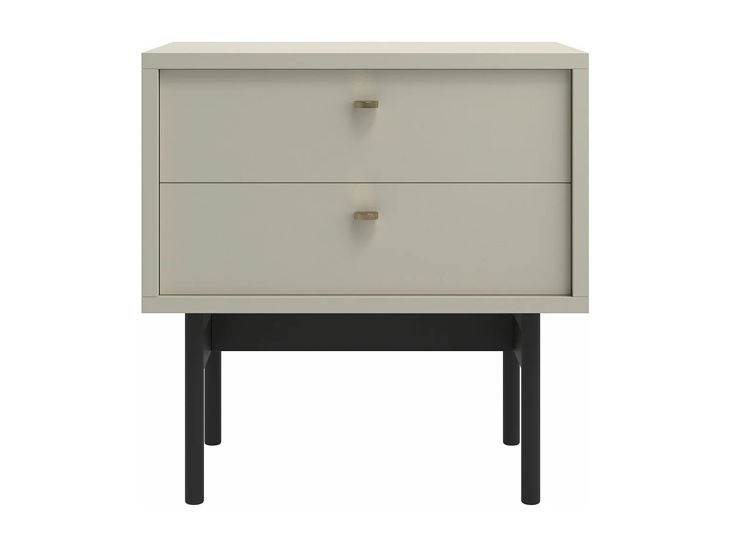 Nachtkastje met 2 lades - 55 cm - grijs - OLAR