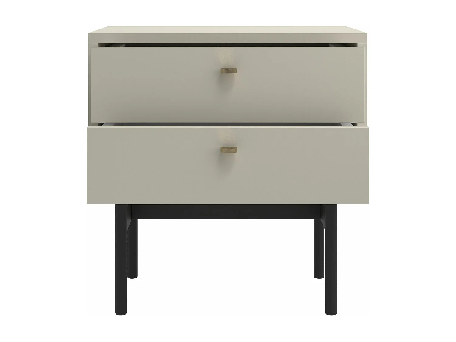 Nachtkastje met 2 lades - 55 cm - grijs - OLAR