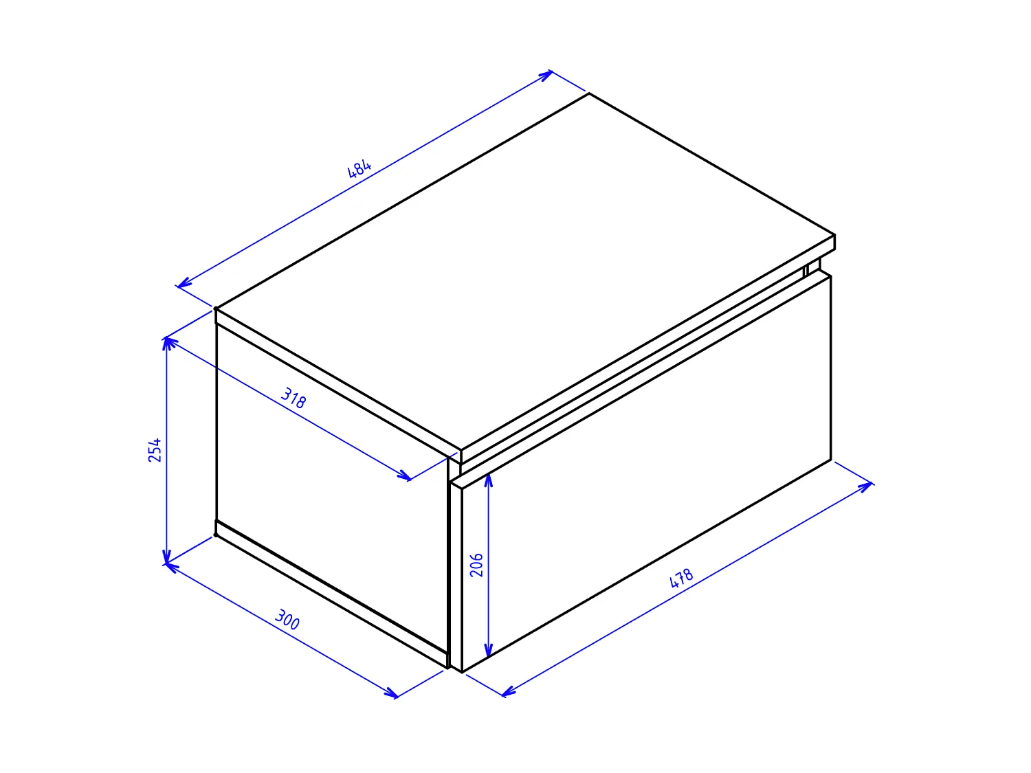 Table de chevet suspendue - 49 cm - grège - BEMMI