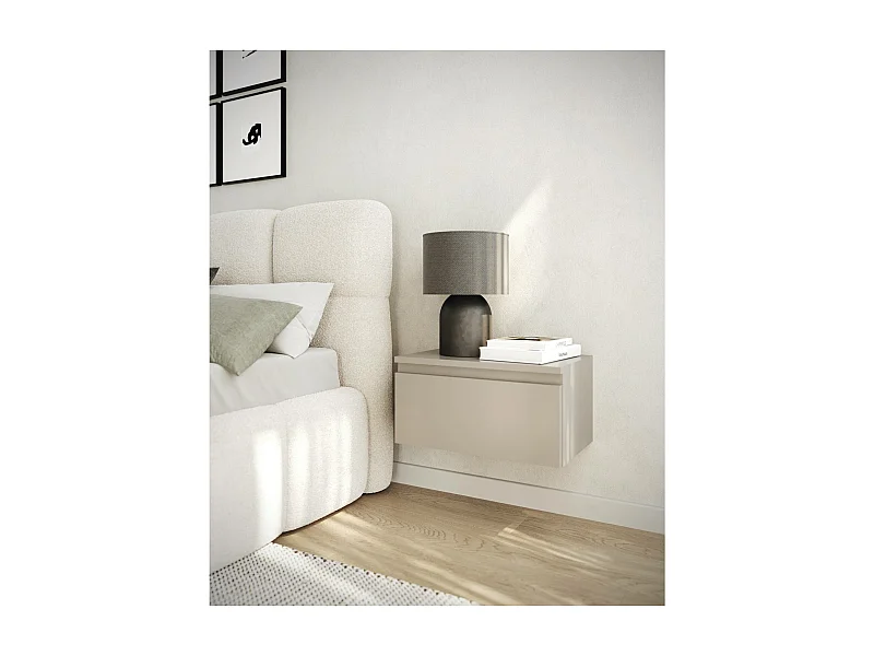 Table de chevet suspendue - 49 cm - grège - BEMMI