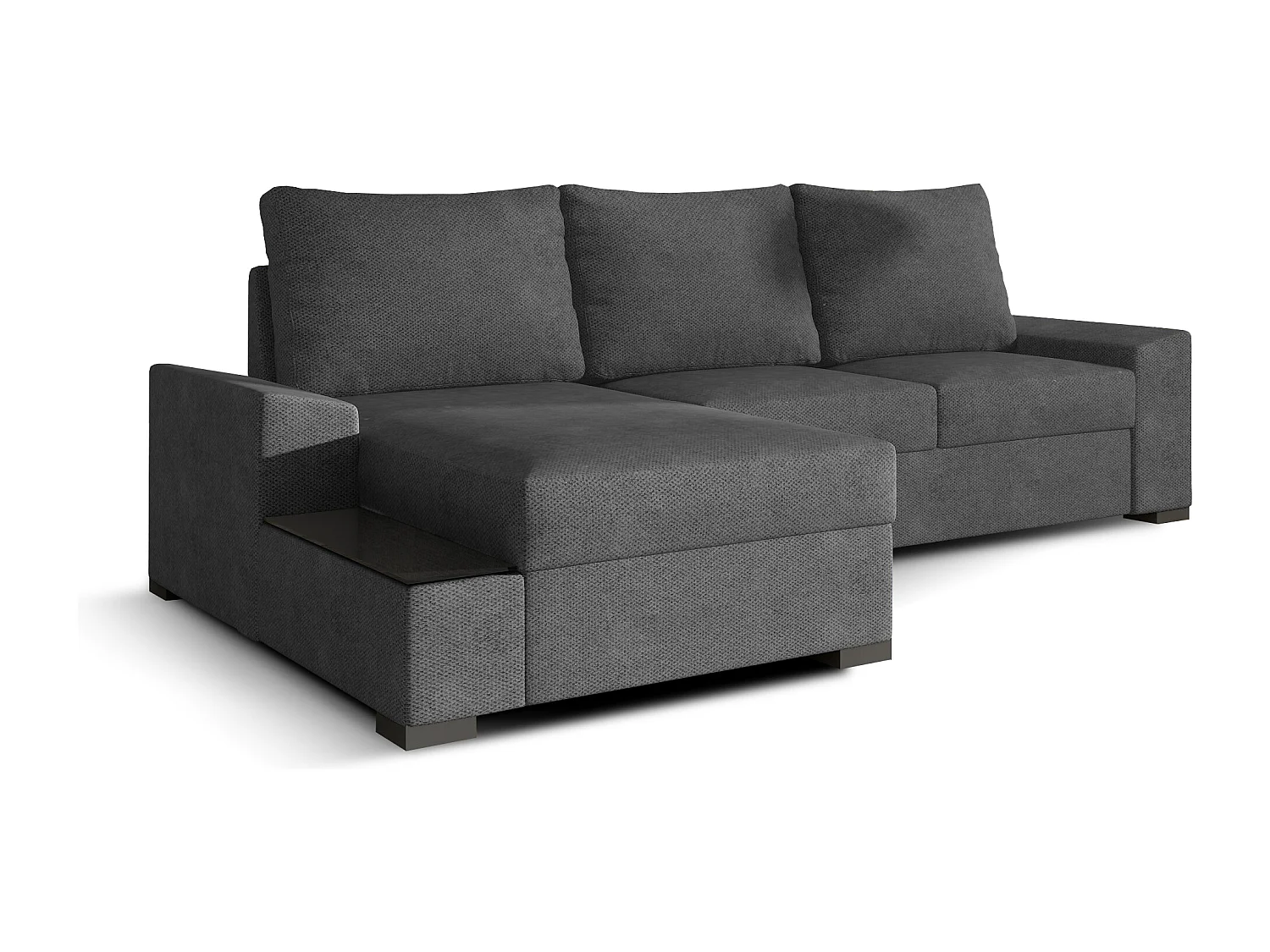 Ecksofa Arte L/Stoffbezug/Anthrazit