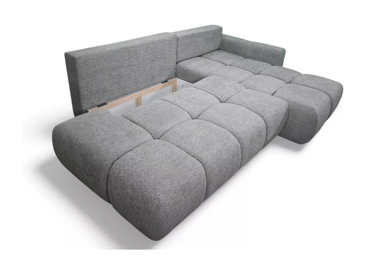 Ecksofa Soho Lux R/Stoffbezug/Grau