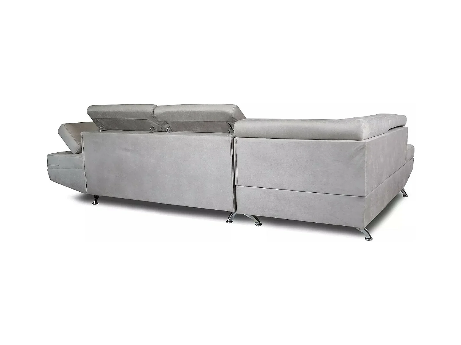 Canapé d'angle Rio L/revêtement tissu/Gris