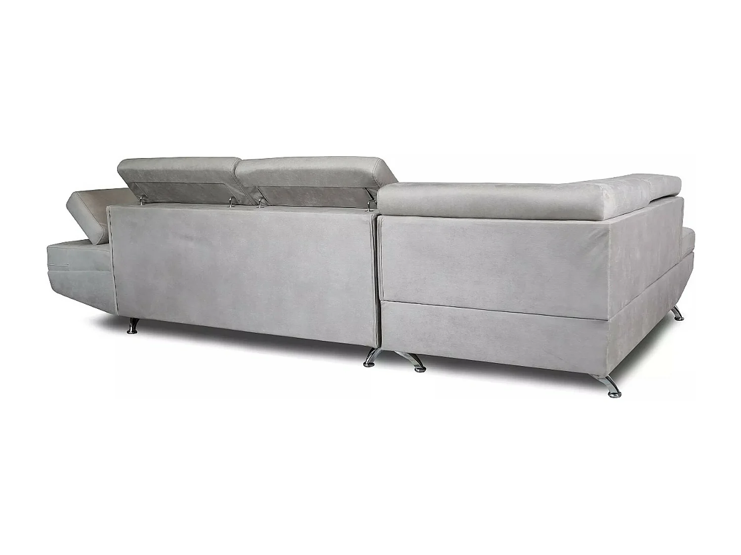 Canapé d'angle Rio L/revêtement tissu/Gris