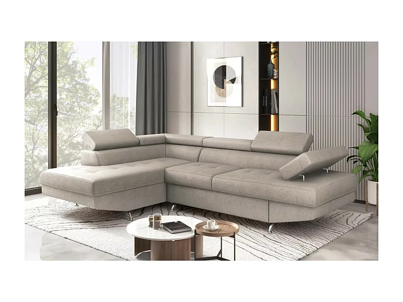 Ecksofa Rio L/Stoffbezug/Grau