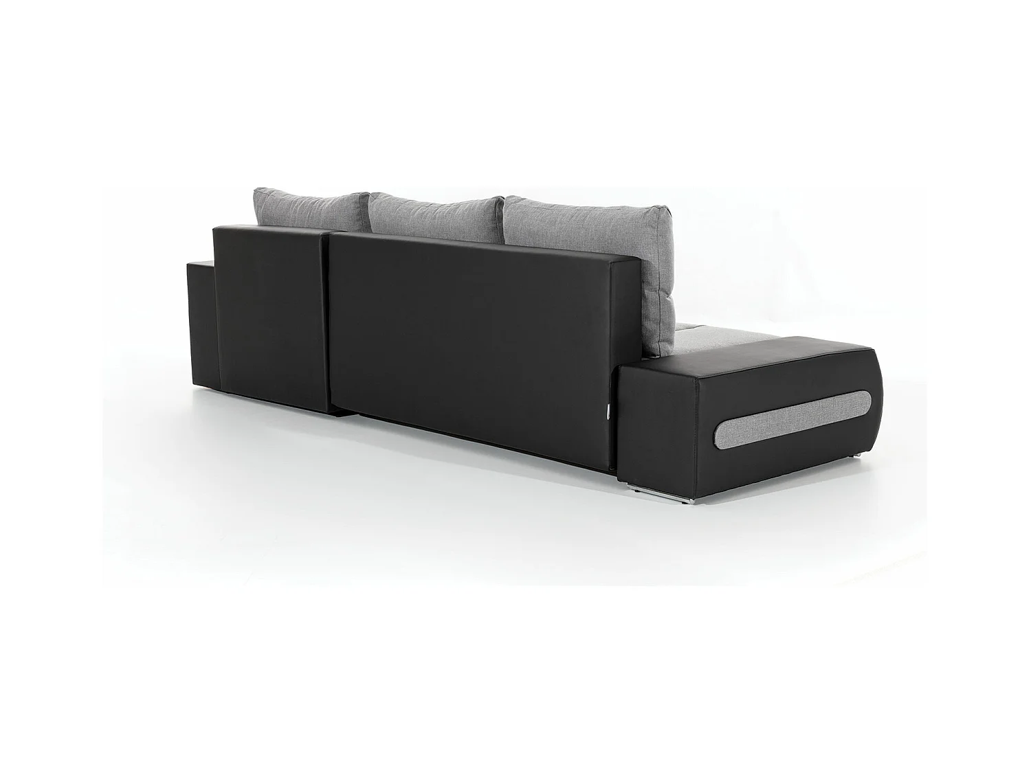 Divano d'angolo Legero R/rivestimento in tessut/Nero&Antracite