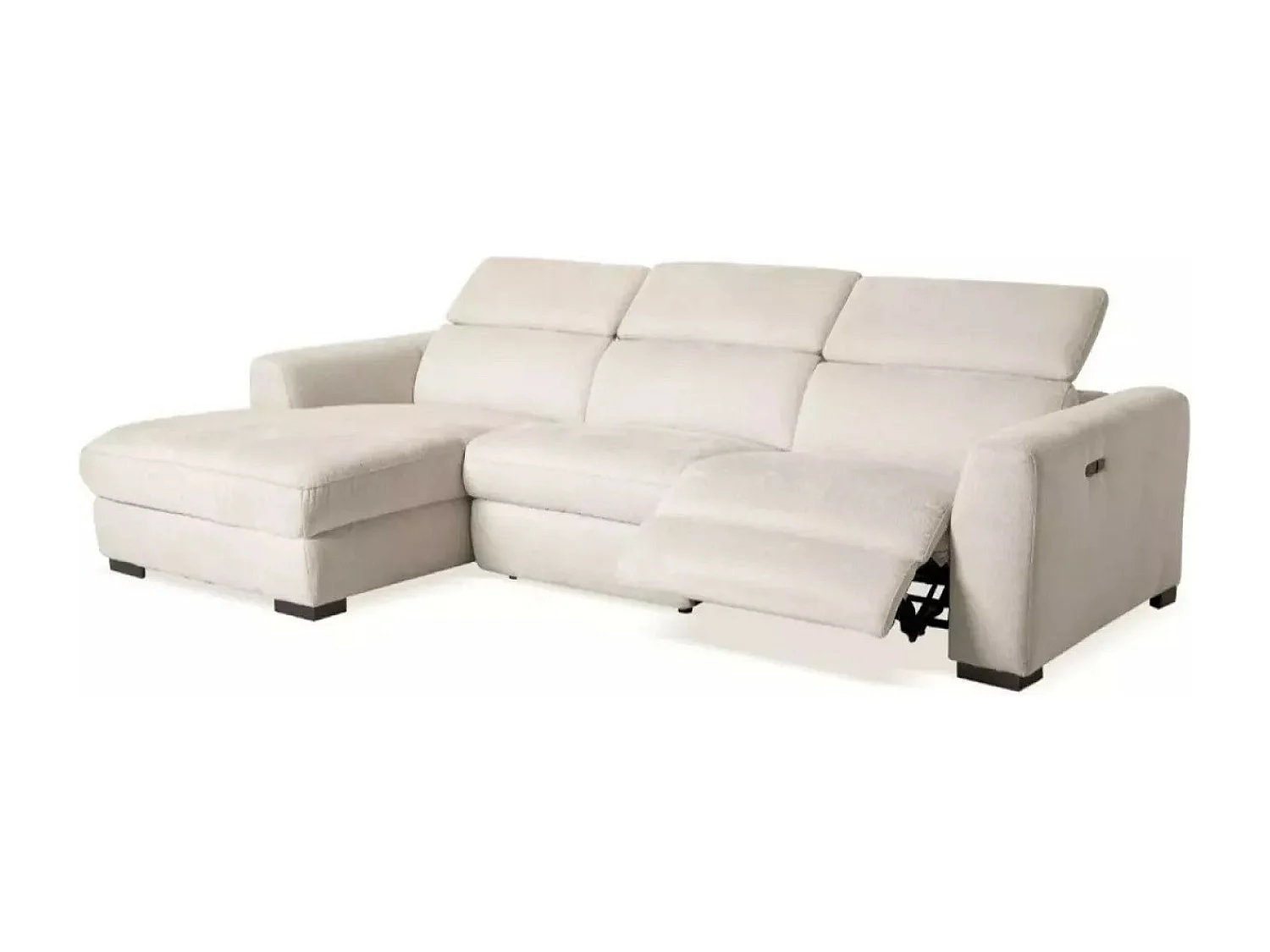 Divano d'angolo Marsala L/rivestimento in tessut/Beige