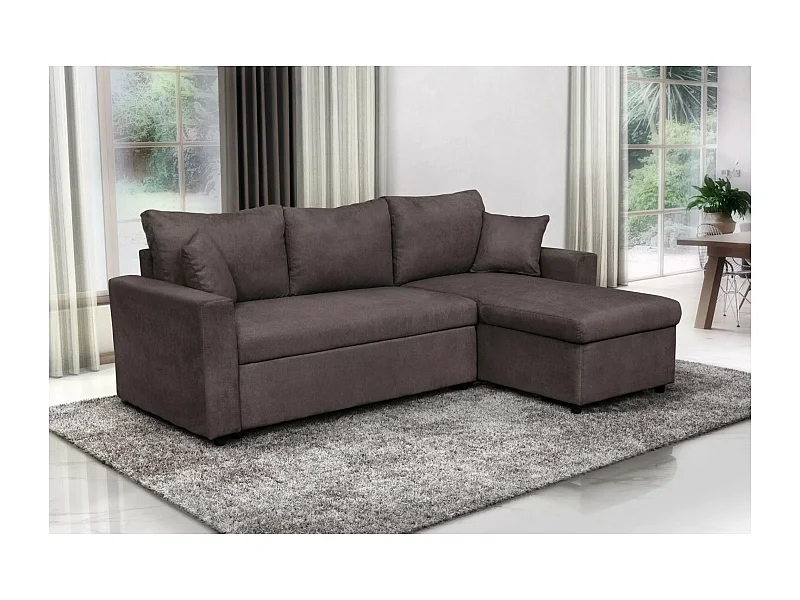 Canapé d'angle Golf R/revêtement tissu/Marron