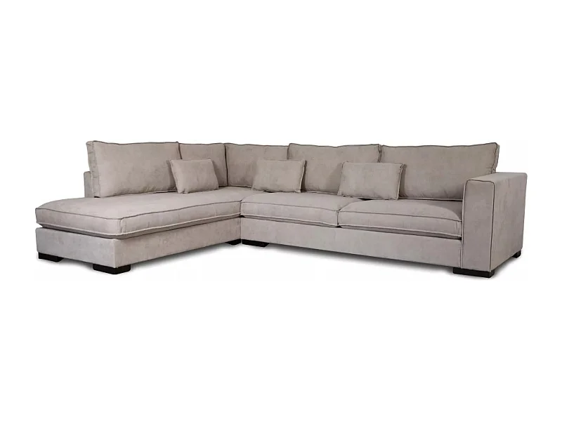 Canapé d'angle Brisel L/revêtement tissu/Beige