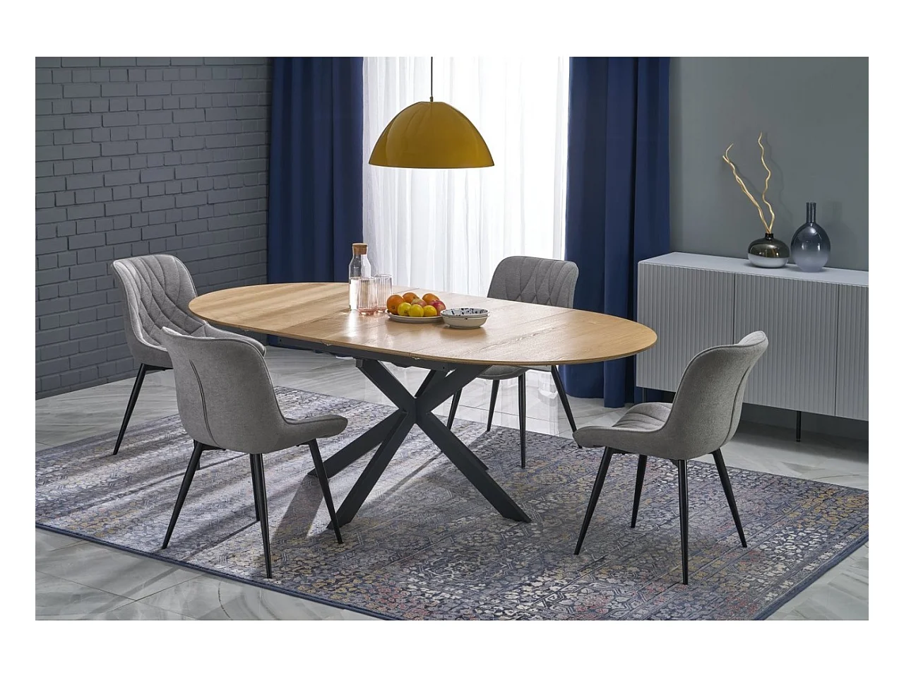 Esstisch Acord (120x120-200)/Braun