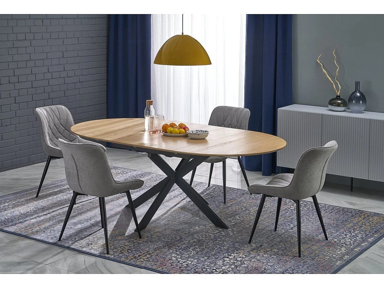 Esstisch Acord (120x120-200)/Braun