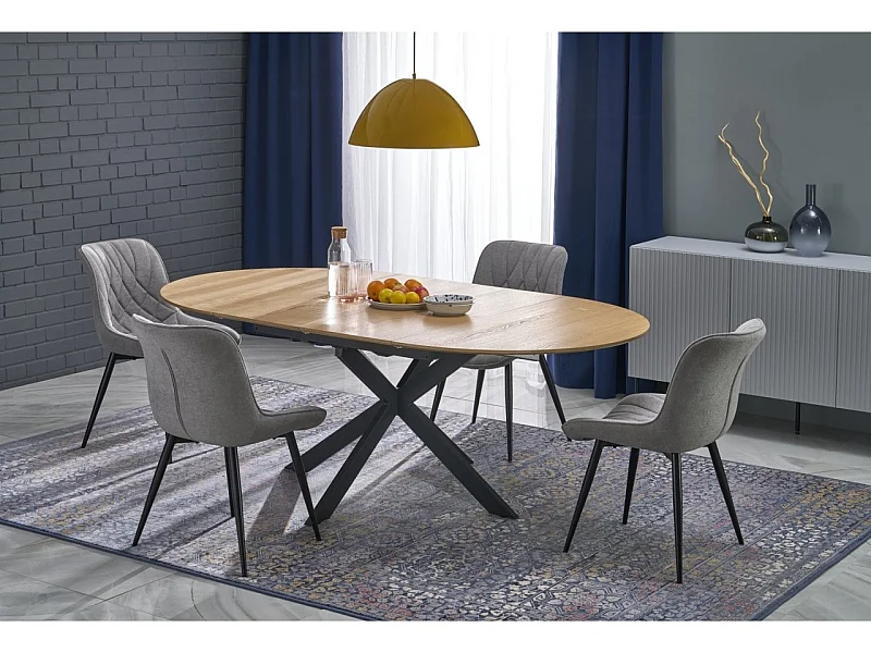 Table à manger Acord (120x120-200)/Marron