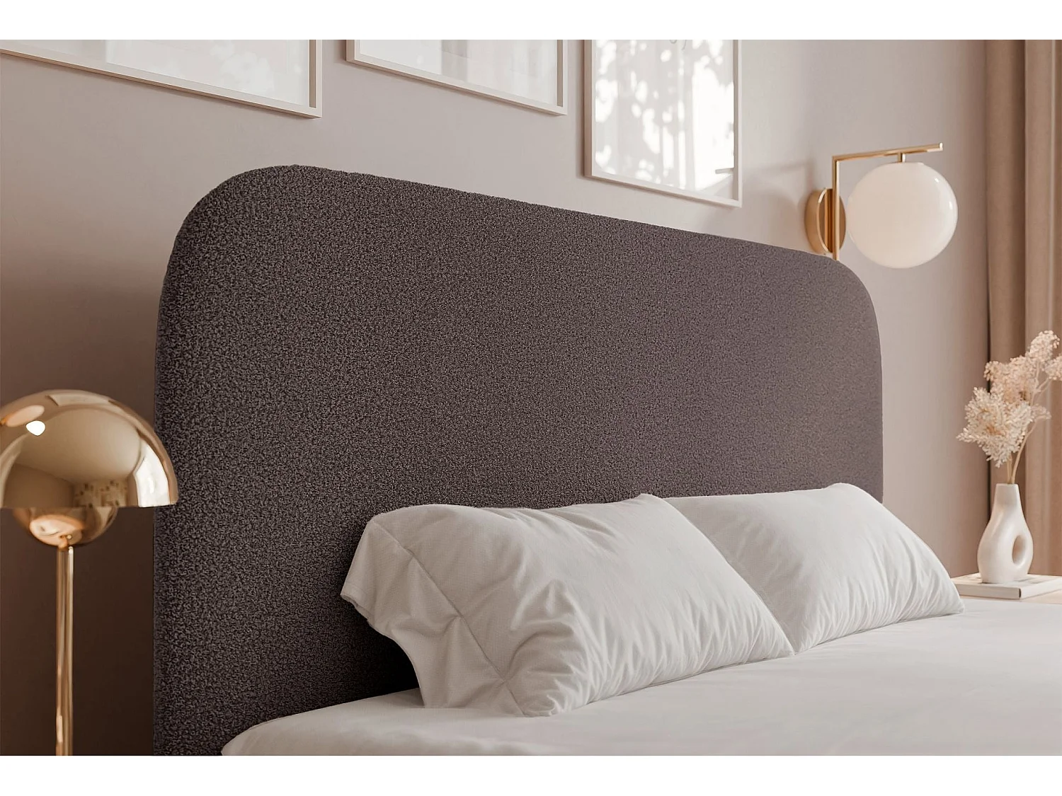 Opbergbed - 160x200 cm - in bruine badstof - SONVIVO
