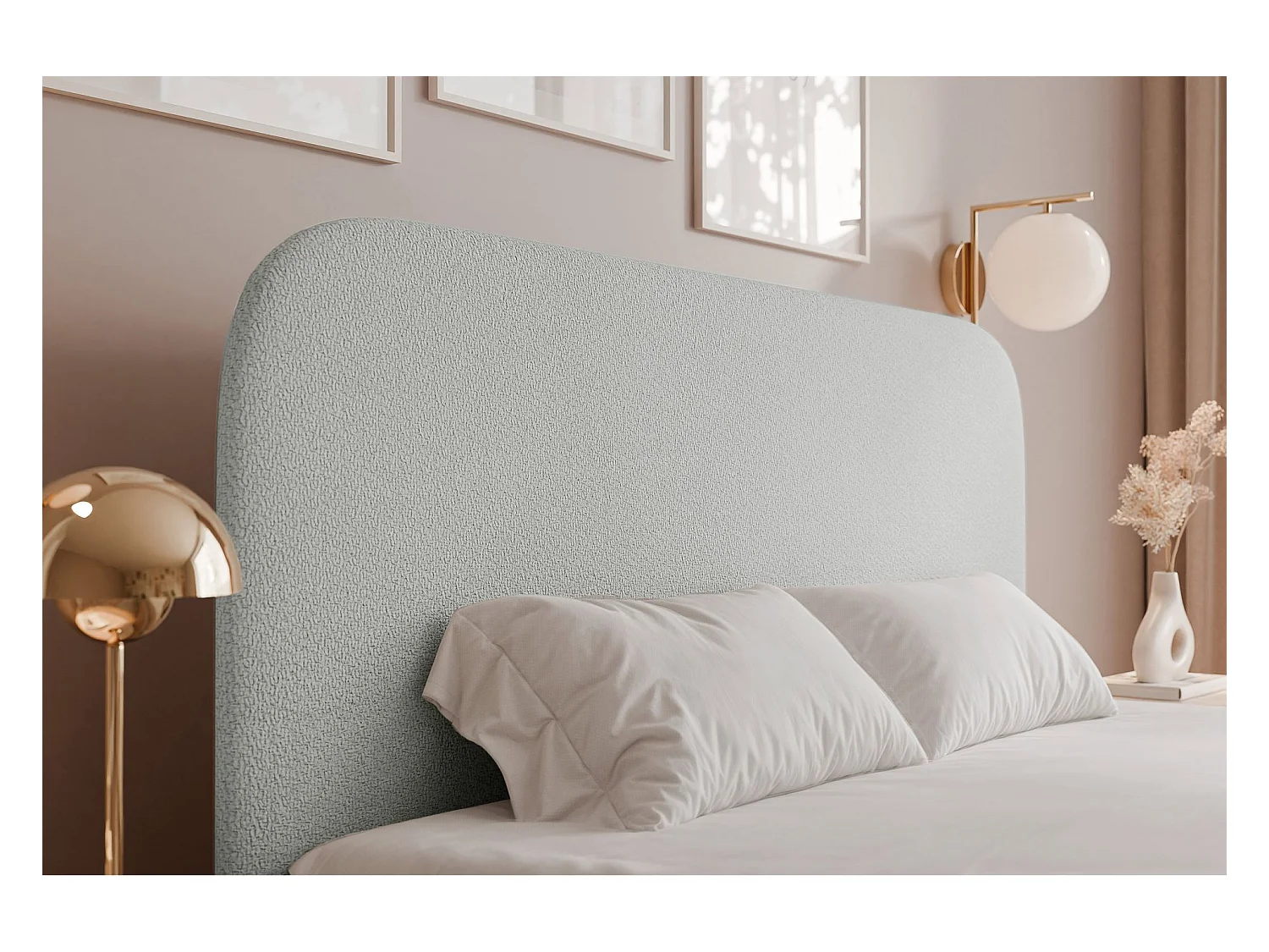 Opbergbed - 140x200 cm - in crèmekleurige chenillestof - SONVIVO