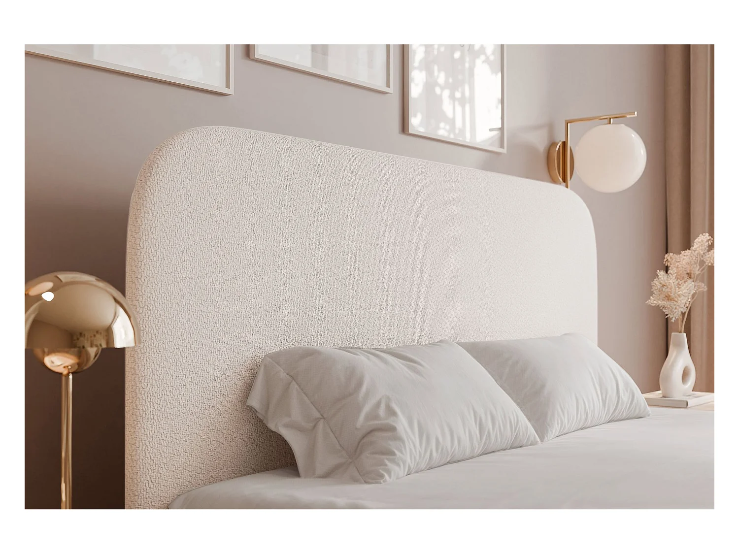 Lit coffre - 140x200 cm - en tissu chenille gris clair - SONVIVO