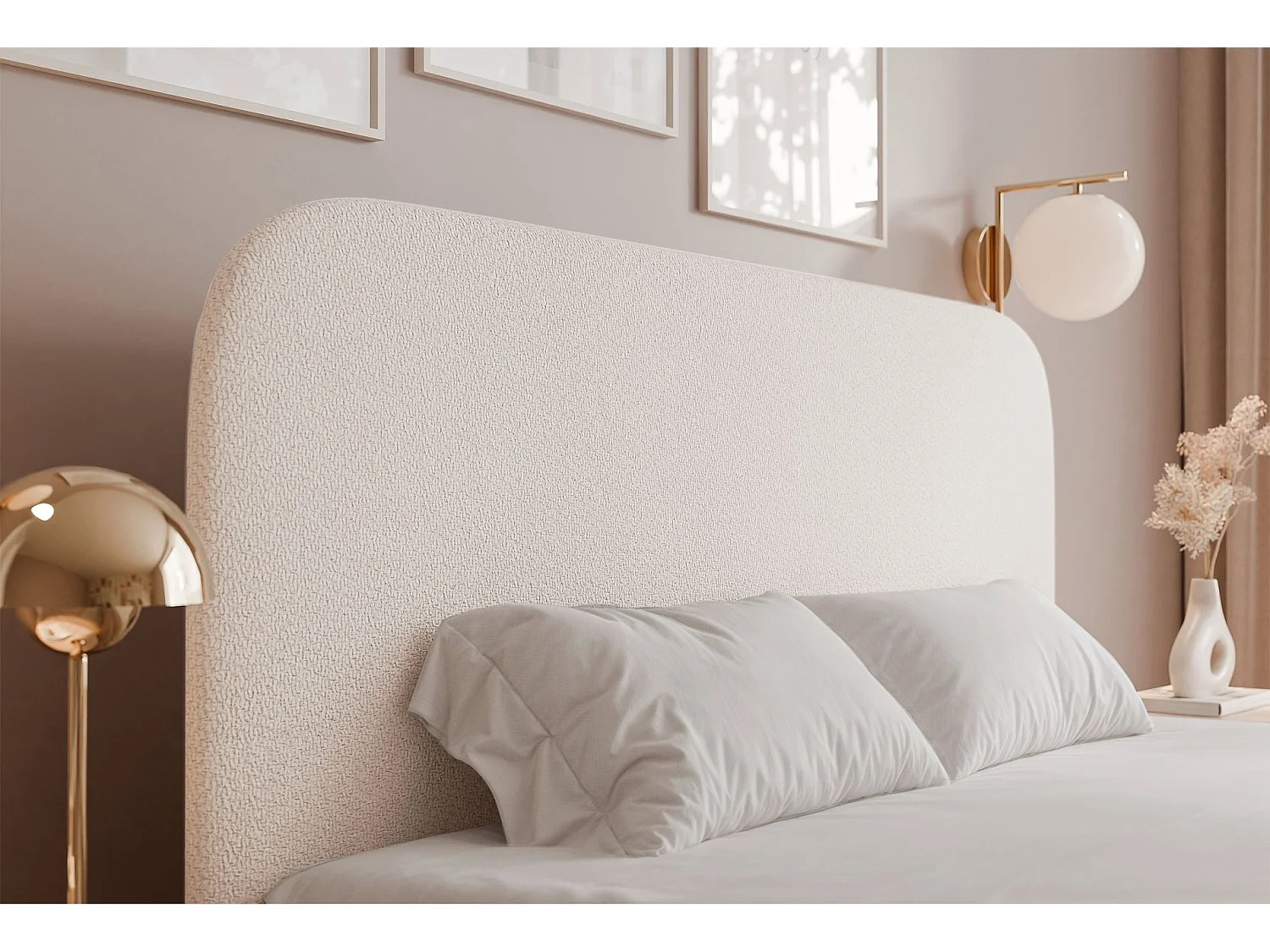 Opbergbed - 180x200 cm - in lichtgrijze chenillestof - SONVIVO