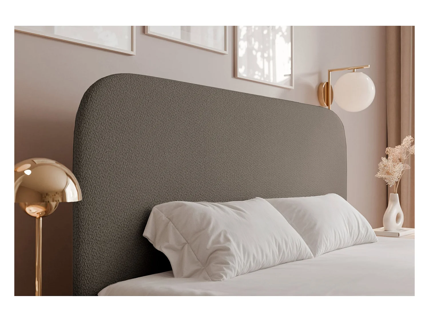 Polsterbett 160x200 mit Bettkasten - Chenille - hellbraun - SONVIVO